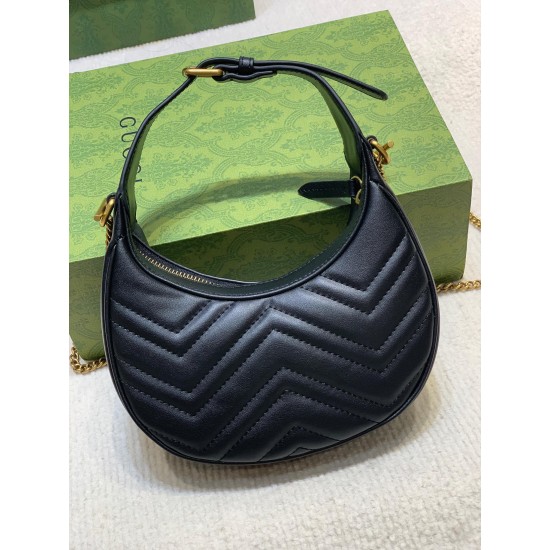 Gucci GG MARMONT HALF-MOON-SHAPED MINI BAG