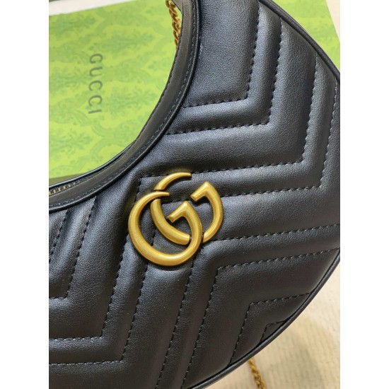 Gucci GG MARMONT HALF-MOON-SHAPED MINI BAG