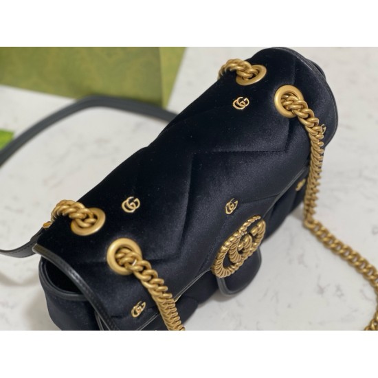 Gucci GG MARMONT SMALL SHOULDER BAG Style ‎443497 FACK2 1000