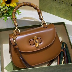 GUCCI BAMBOO 1947 SMALL TOP HANDLE BAG Style ‎675797 10ODT 2579