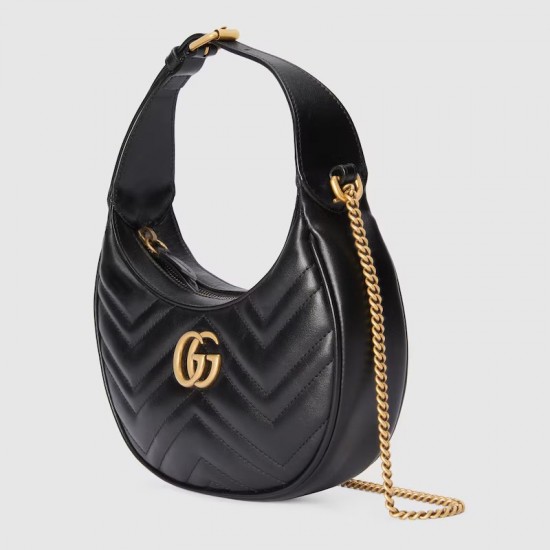 GG MARMONT HALF-MOON-SHAPED MINI BAG - Style ‎699514 DTDHT 1000