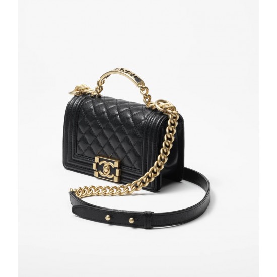 BOY CHANEL FLAP BAG WITH HANDLE - A94805 B13694 94305