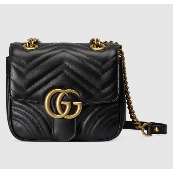 GG MARMONT MINI SHOULDER BAG - Style ‎739682 AABZC 1000