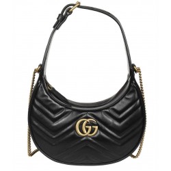 GG MARMONT HALF-MOON-SHAPED MINI BAG - Style ‎699514 DTDHT 1000