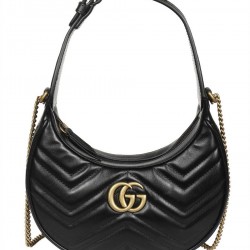 GG MARMONT HALF-MOON-SHAPED MINI BAG - Style ‎699514 DTDHT 1000