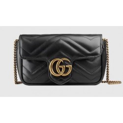 GG MARMONT LEATHER SUPER MINI BAG - Style ‎476433 DTDCT 1000