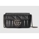 GG MARMONT LEATHER SUPER MINI BAG - Style 476433 DTD5N 1000