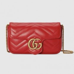 GG MARMONT LEATHER SUPER MINI BAG - Style ‎476433 DTDHT 6832