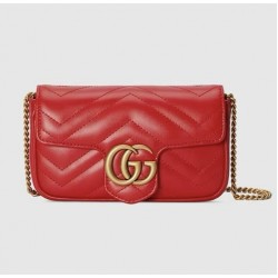 GG MARMONT LEATHER SUPER MINI BAG - Style ‎476433 DTDHT 6832