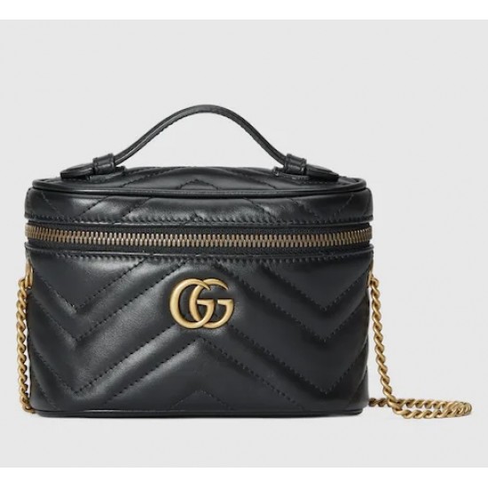 GG MARMONT MINI TOP HANDLE BAG - Style ‎699515 DTDHT 1000