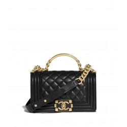 BOY CHANEL FLAP BAG WITH HANDLE - A94805 B13694 94305