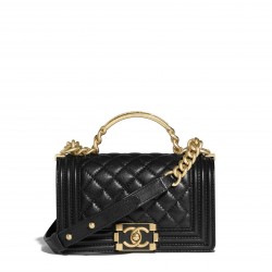 BOY CHANEL FLAP BAG WITH HANDLE - A94805 B13694 94305