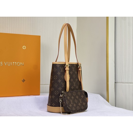  LOUIS VUITTON Petit Bucket PM Monogram Canvas