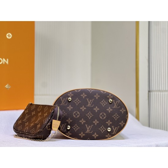  LOUIS VUITTON Petit Bucket PM Monogram Canvas