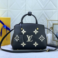 LOUIS VUITTON Amplant Bicolor Montaigne MM Handbag M45499 Black Large Size