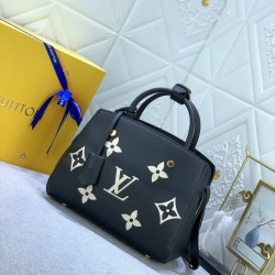 LOUIS VUITTON Amplant Bicolor Montaigne MM Handbag M45499 Black Large Size