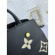 LOUIS VUITTON Amplant Bicolor Montaigne MM Handbag M45499 Black Small Size